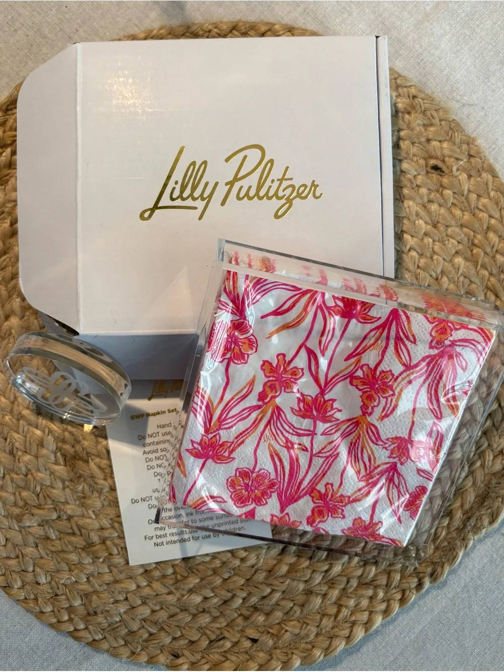 Lilly Pulitzer Napkin Holder, Weight, Napkins